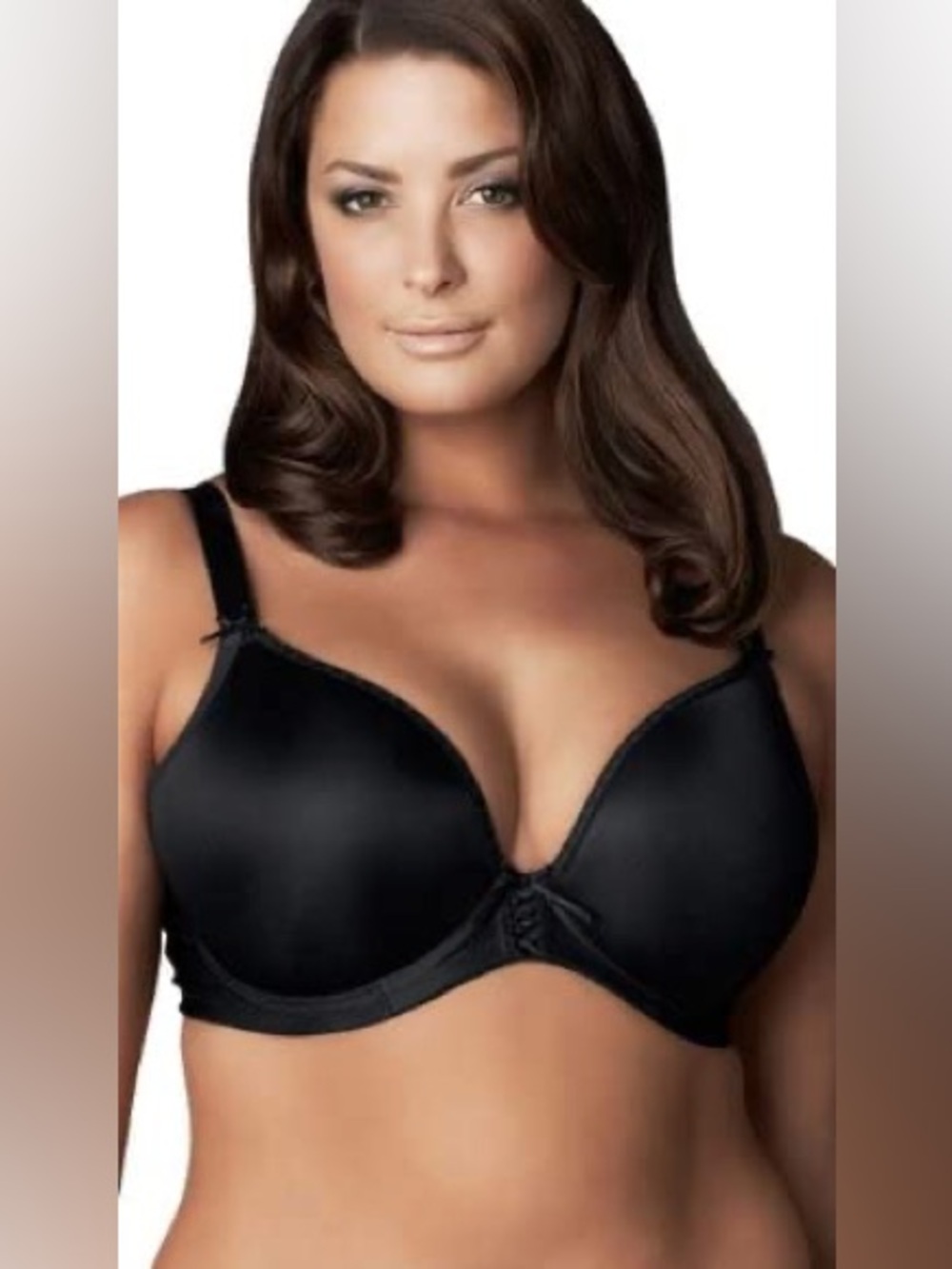 Elomi Black Smoothing Plunge Push-Up Bra Size: 38F